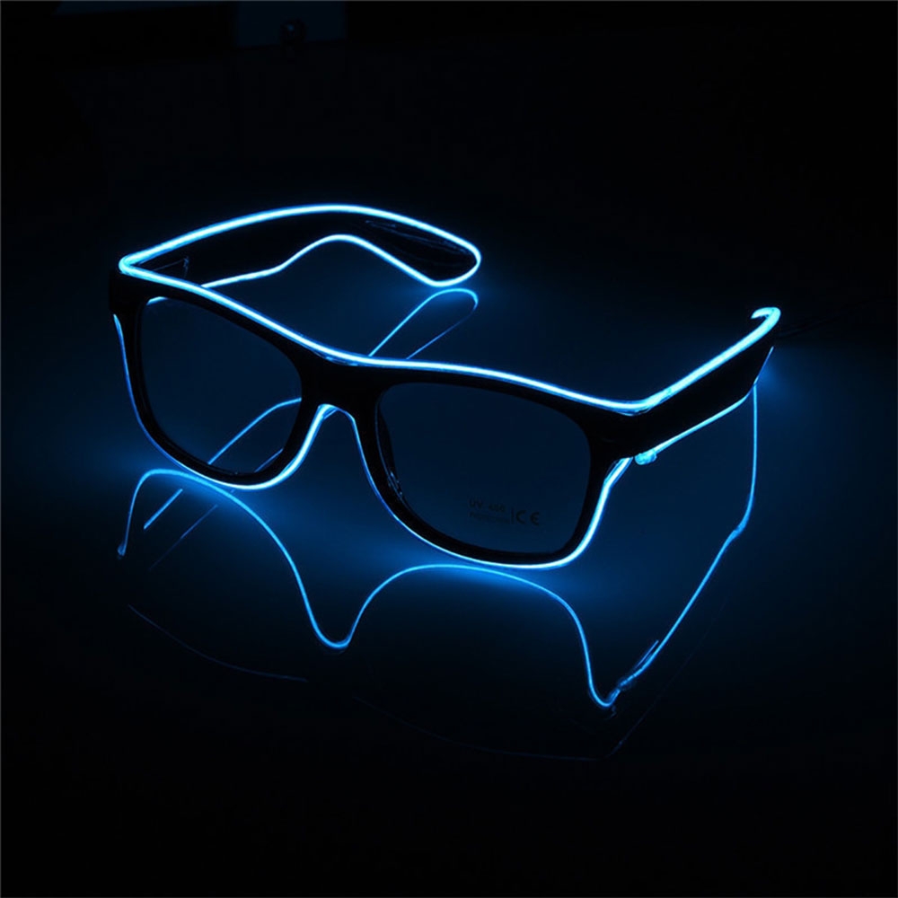 LED Party Brille Festival Leuchtbrille Verkleidungs Accessoire - Blau