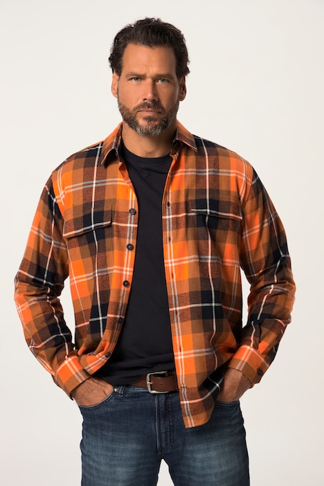 Karo-Flanellhemd, Langarm, Modern Fit, Kentkragen, bis 8 XL