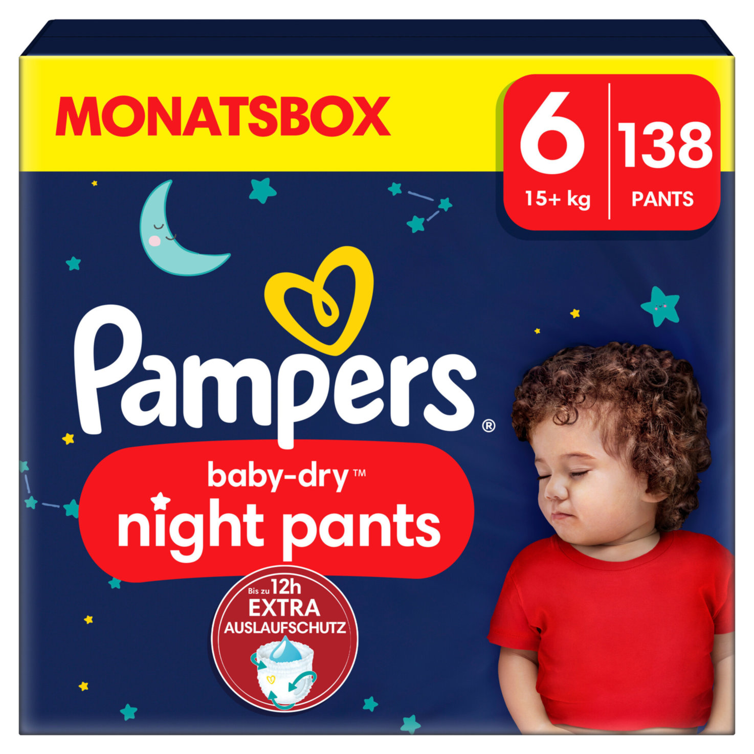 Pampers Baby-dry Night Pants Grösse 6, 138 Windeln