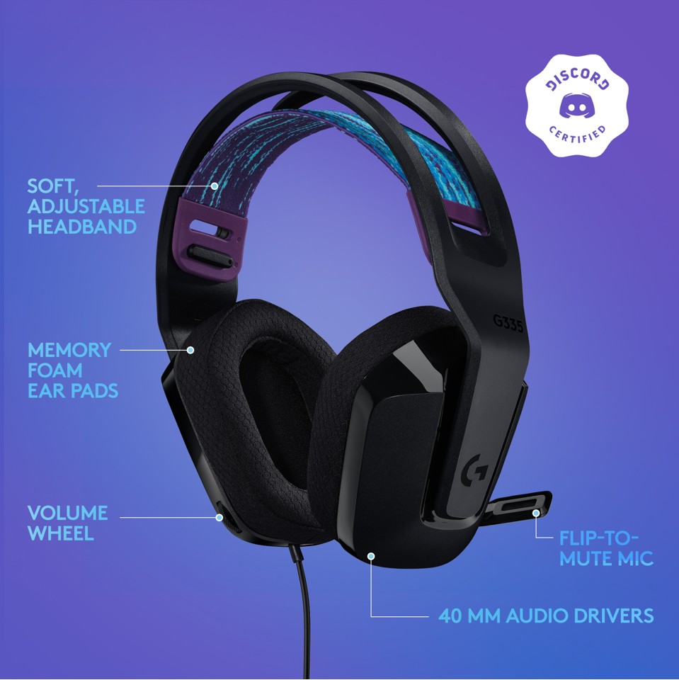Logitech - G335 Wired Gaming Headset - SORT