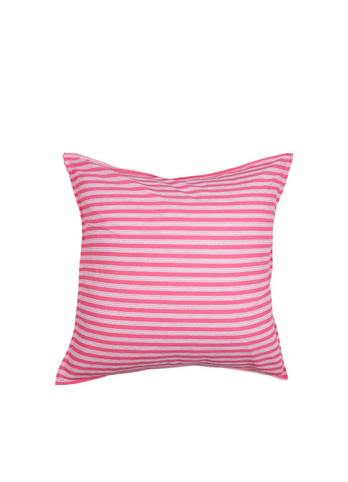 Black Colour Bcflora Cushion Cover pink stripe