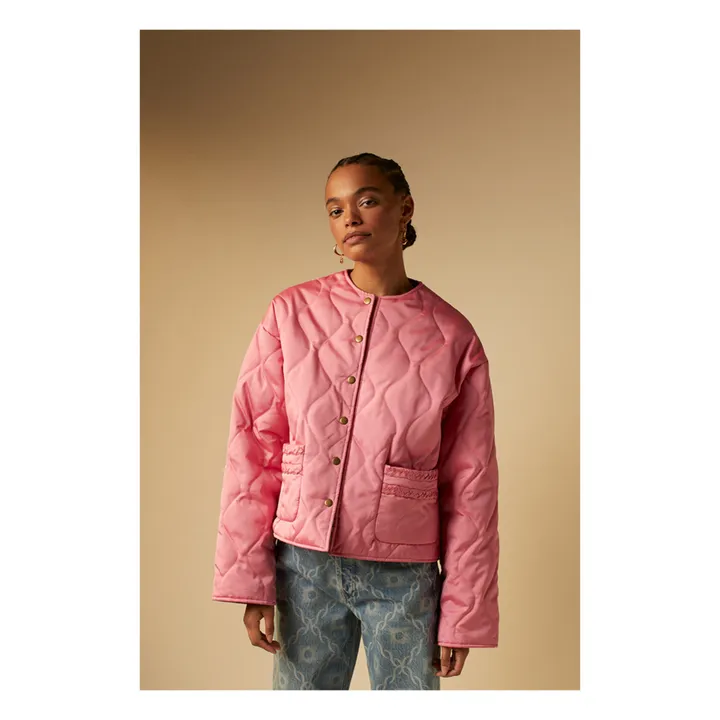 Tressé Veste Réversible Dely | Rose