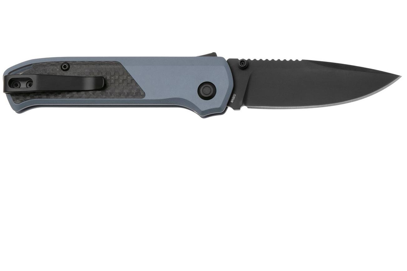 Flytanium Arcade Shark-Lock 1308 Black DLC, Blue Aluminum Carbon Inlay, zakmes