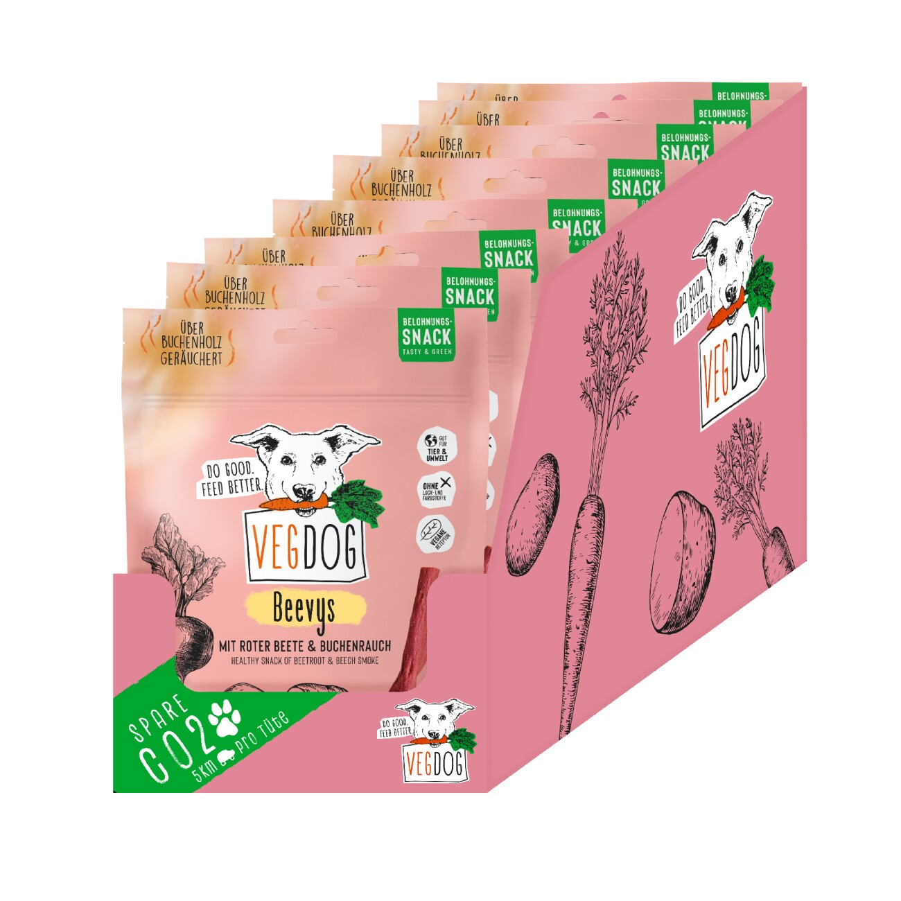 VEGDOG Belohnungssnack BEEVYS 9 x 80 g