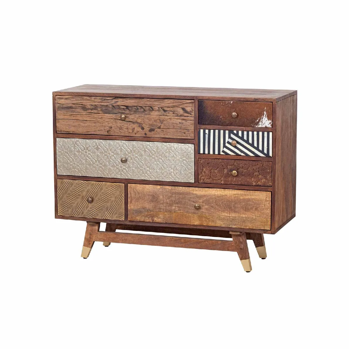 BOIS & CHIFFONS Commode multi-matériaux