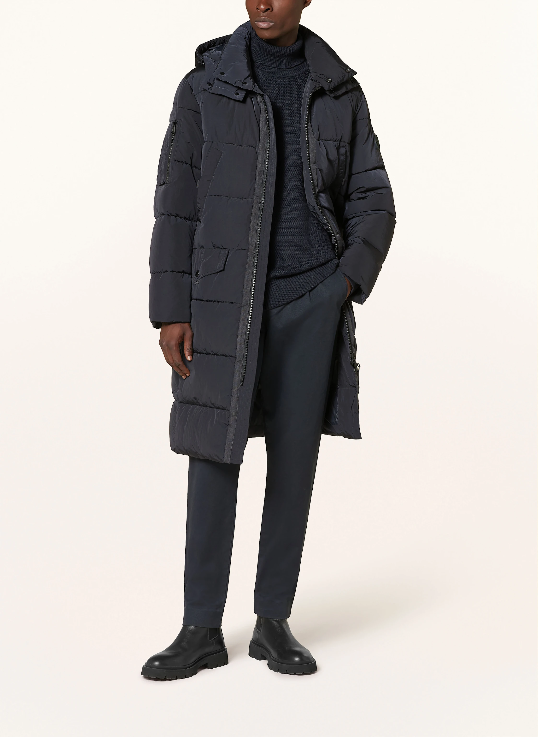 JOOP! JEANS Steppmantel LERRY mit abnehmbarer Kapuze