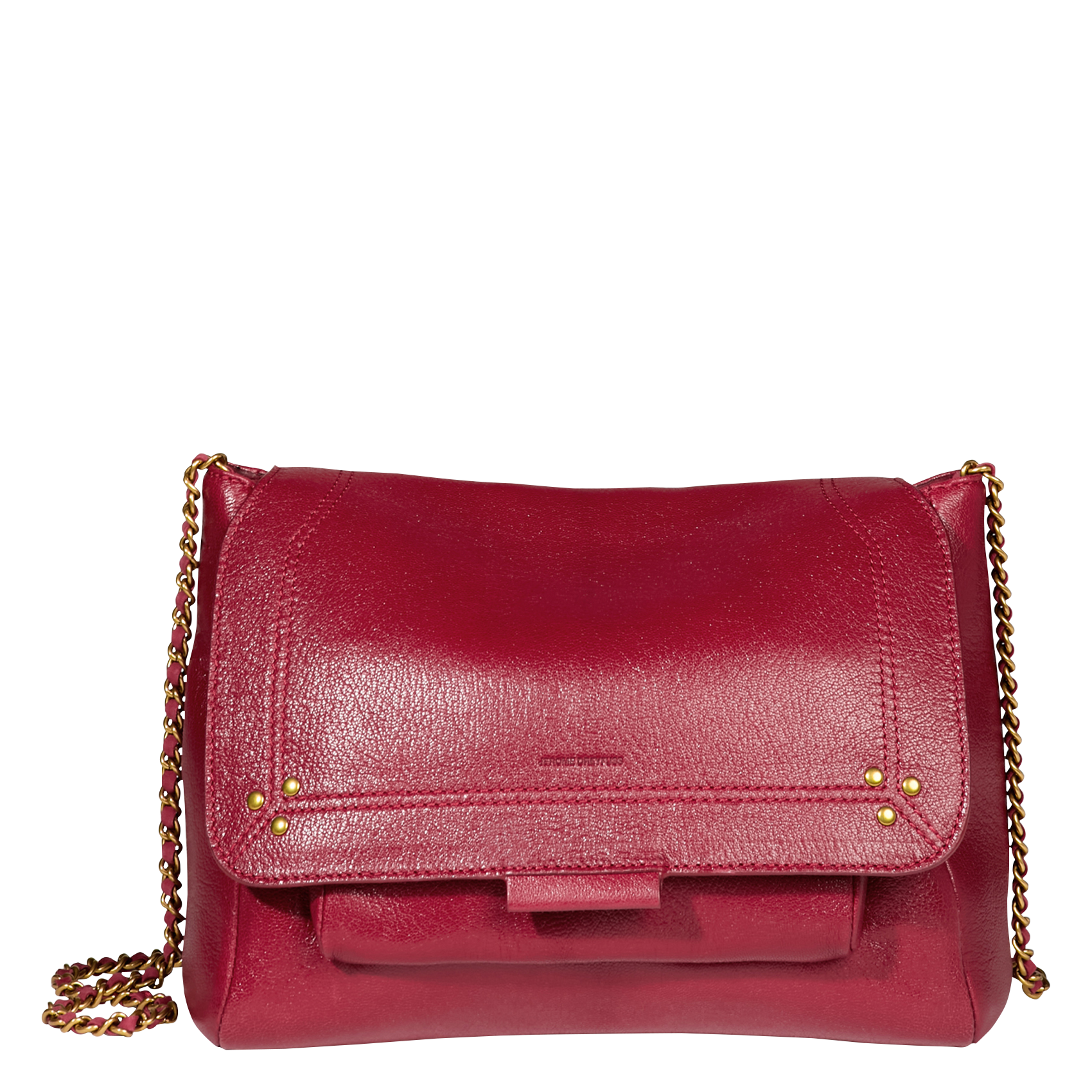 LULU L - Sac besace en cuir | Rouge