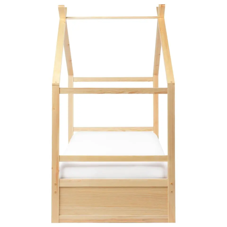 ORGEVAL - Daybed voor kinderen - Lichtbruin - 90 x 200 cm - Grenenhout