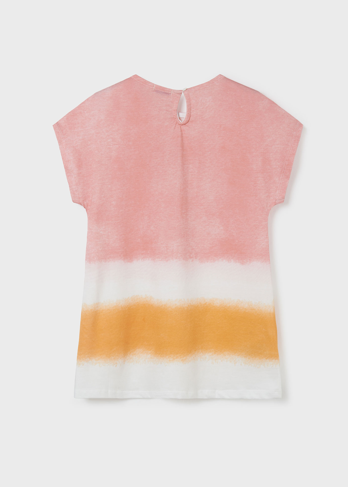 Vestido infantil de algodão com estampa tie-dye