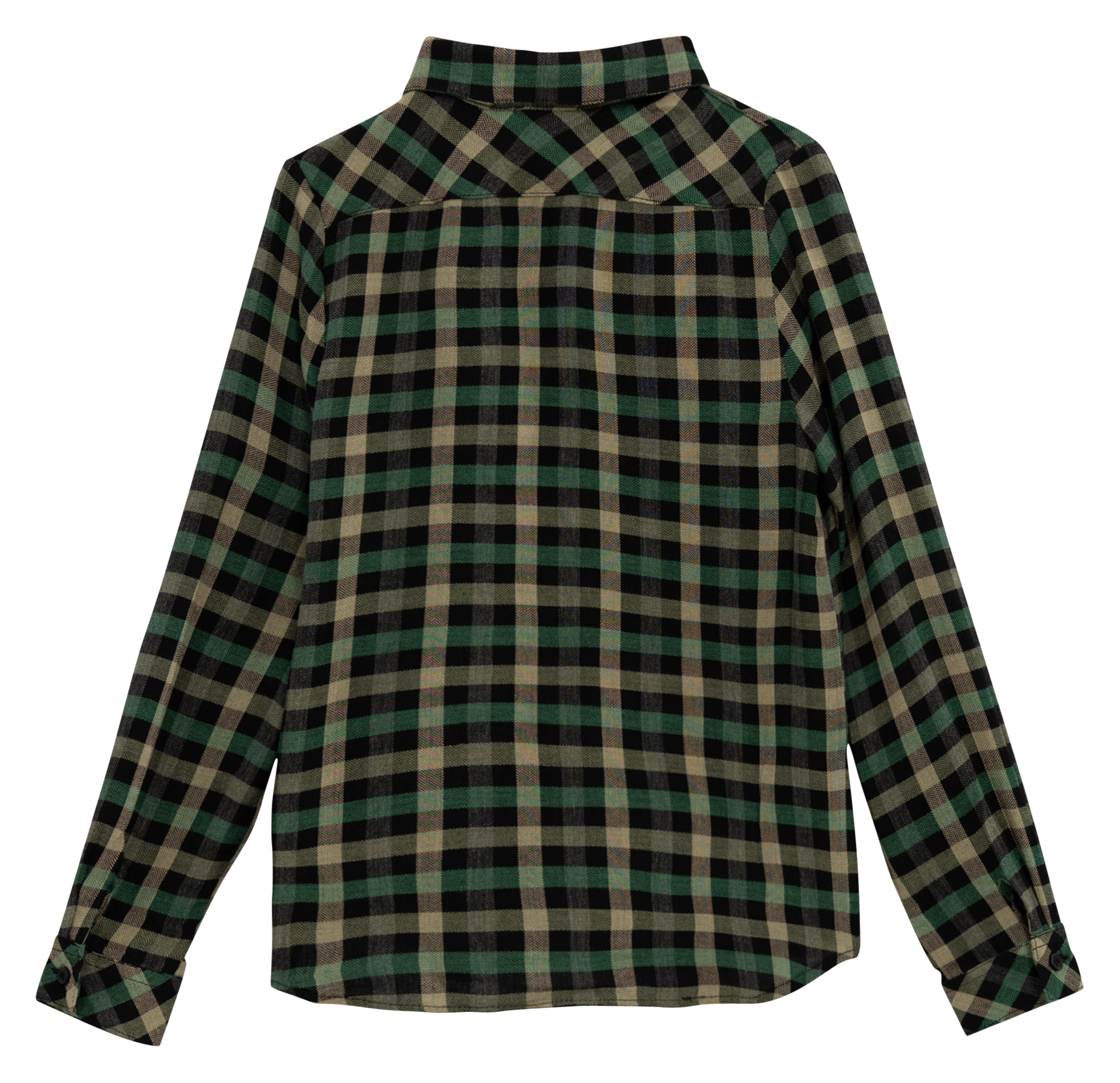 Chemise droit à carreaux | Kaki