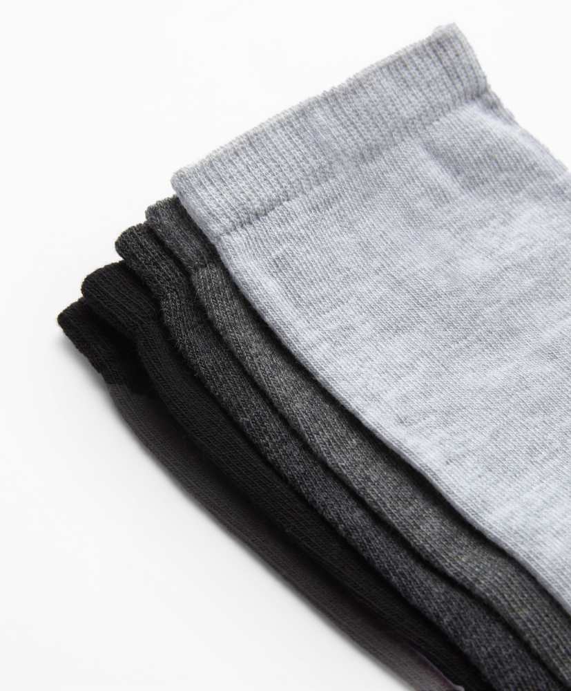5 pares de meias clássicas de algodão