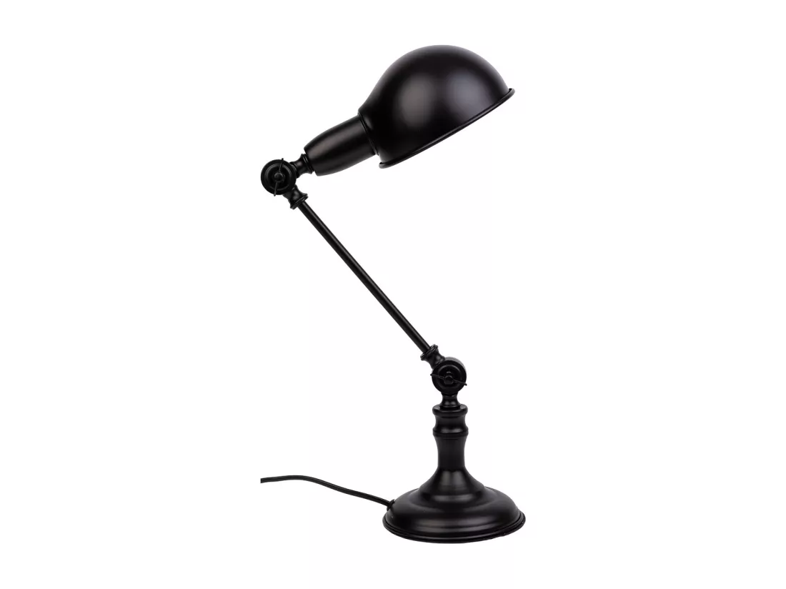 Lampe de bureau en métal noire 23x15x50h