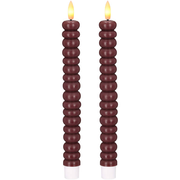 Blokker LED Dinerkaars Gedraaid - 2 stuks - Ruby Red