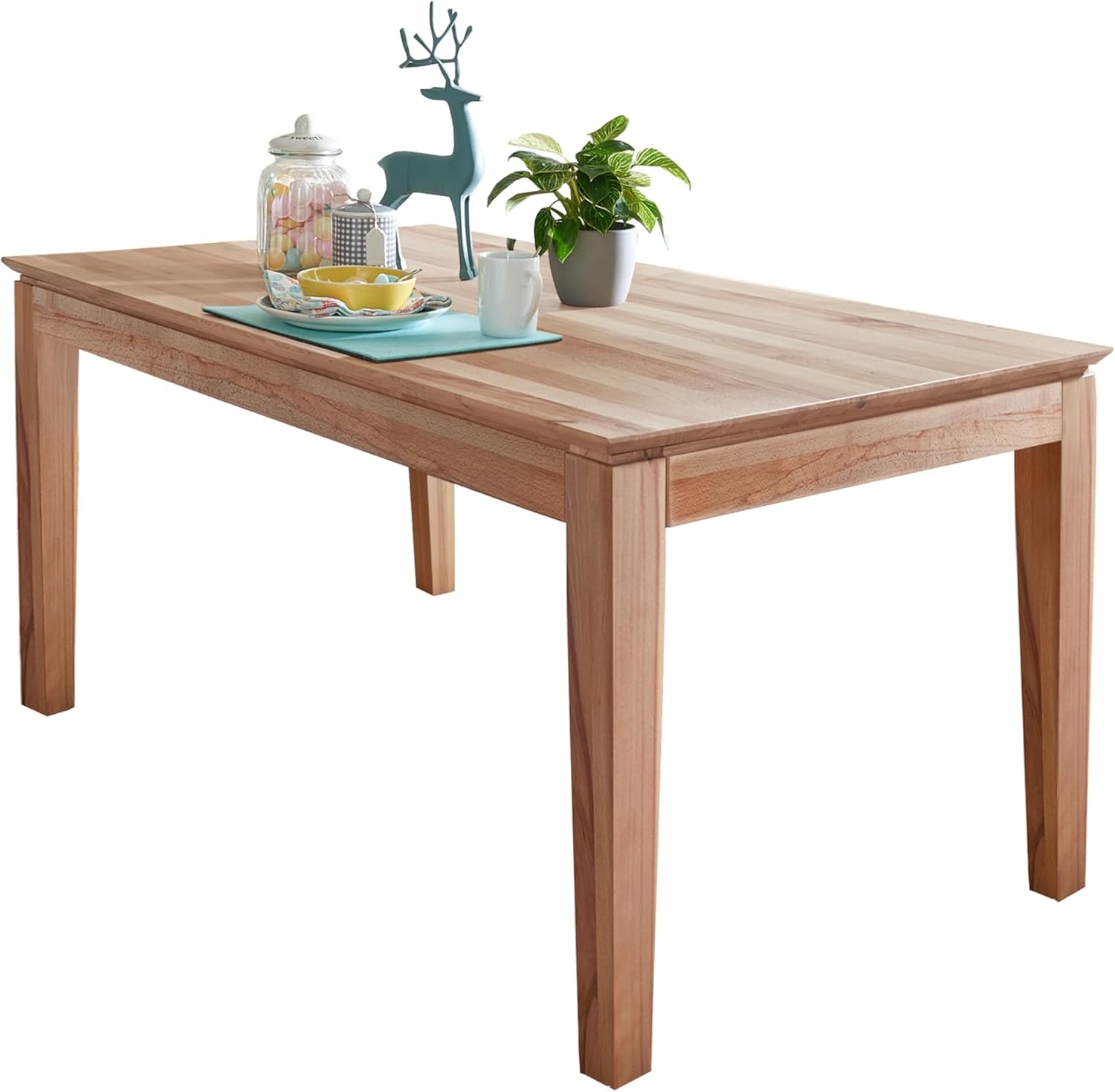 Woodroom Esstisch Paarl 180x90 cm ausziehbar auf 240 cm Massivholz Kernbuche geölt Ausziehtisch mit Butterfly-Auszug großer Esszimmertisch für 6–10 Personen stabil und zeitlos