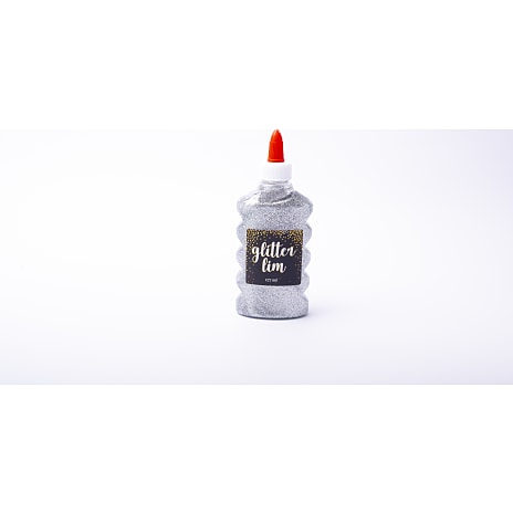 Glitter lim - 177ml sølv