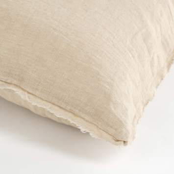 Kussen ruffled beige 35 x 25 cm