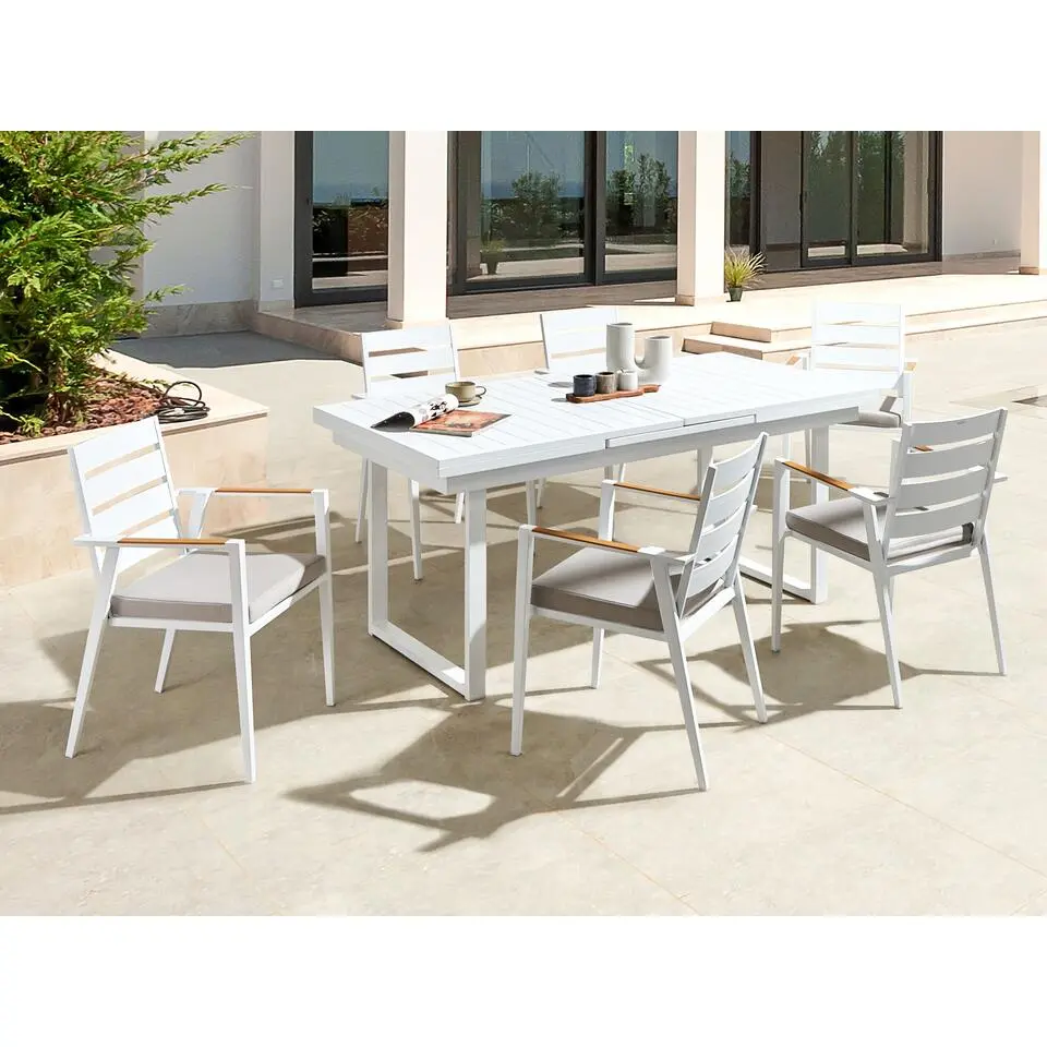 VALCANETTO/TAVIANO - Tuinset voor 6 - Grijs - Aluminium