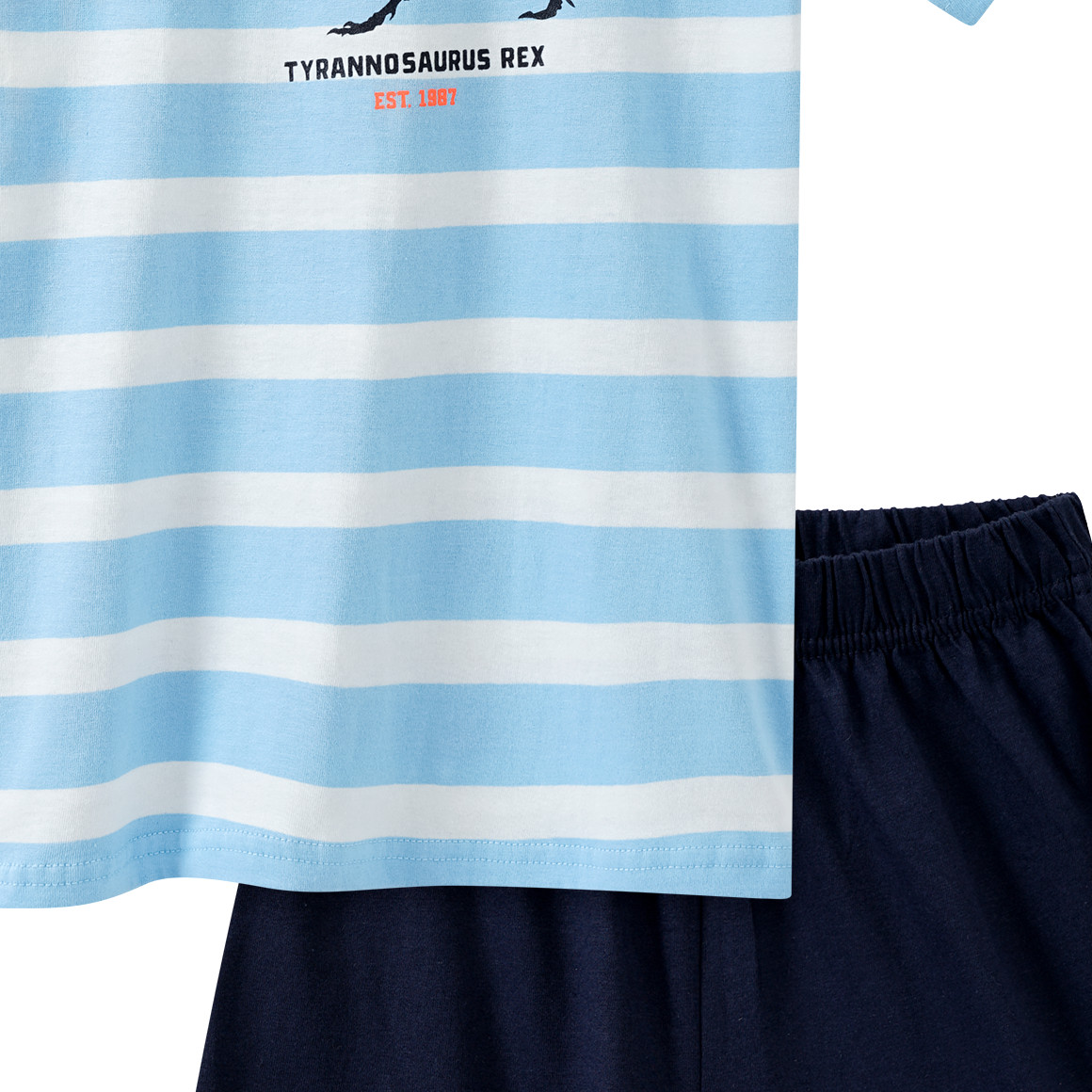 Topolino Jungen Shorty mit Dino-Print hellblau / dunkelblau / weiss
