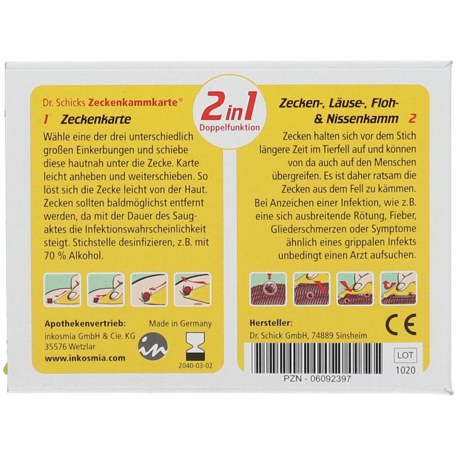 Zeckenkammkarte