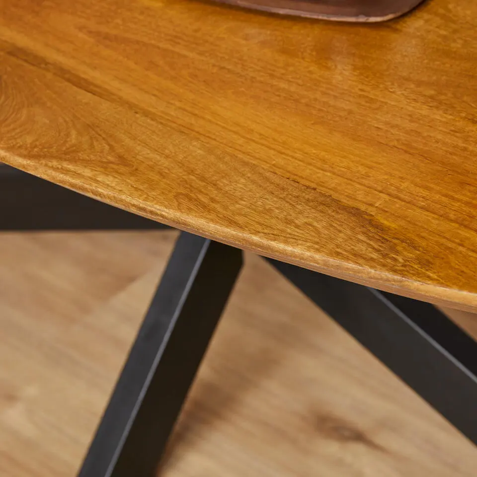 Eettafel Ovaal Naturel Mangohout - 160x90x76cm - Brandy