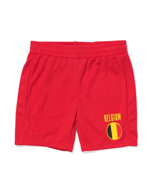 short de sport enfant Belgique rouge