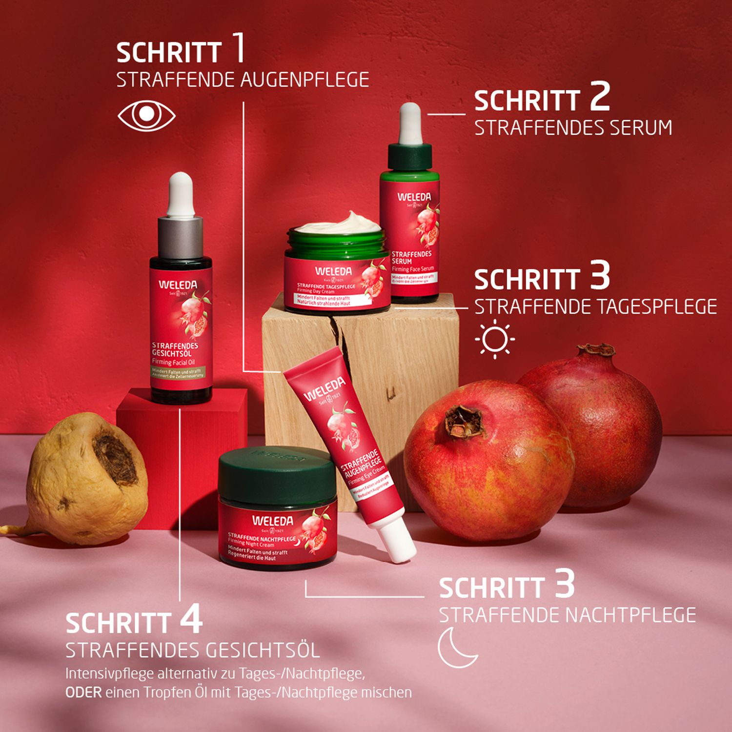 Weleda Straffendes Gesichtsserum Granatapfel & Maca-Peptide - mindert Falten und strafft sichtbar