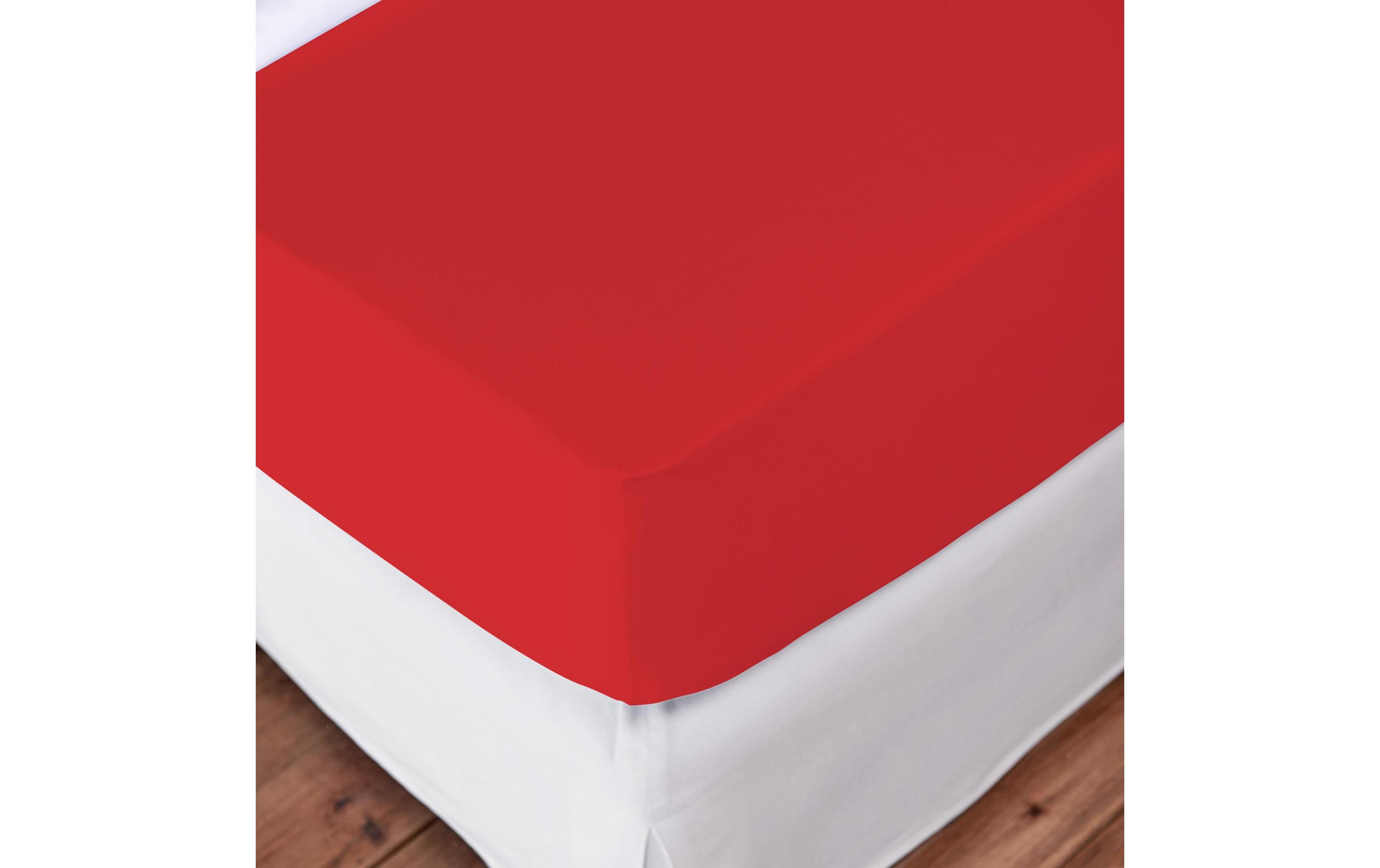 Fixleintuch Albany 90 x 190-100 x 200 cm, RotLiving Home – qualitativ hochwertige Bettbezüge für Ihr Zuhause
