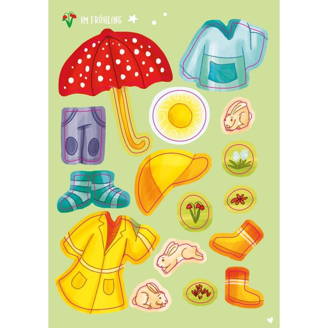 Mein kleines Sticker-Anziehbuch - Die Jahreszeiten