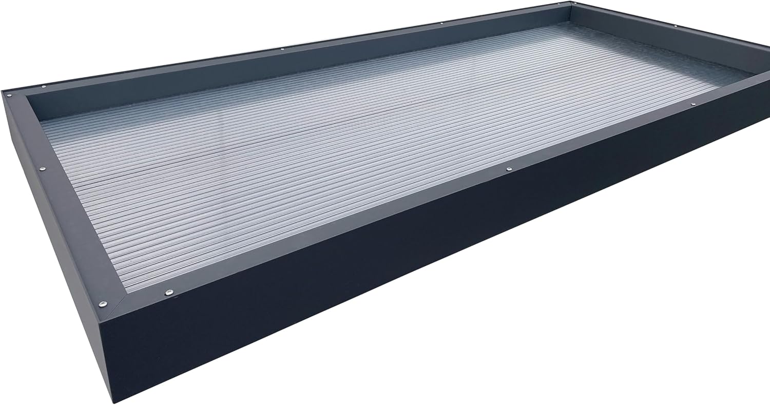 Gutta Rechteckvordach BS 3D-Line 200 Anthrazit | Maße: 200 x 90 cm