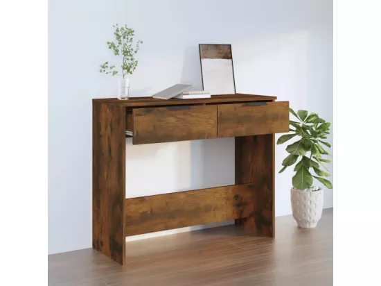 Table console Chêne fumé 90x36x75 cm Bois d'ingénierie