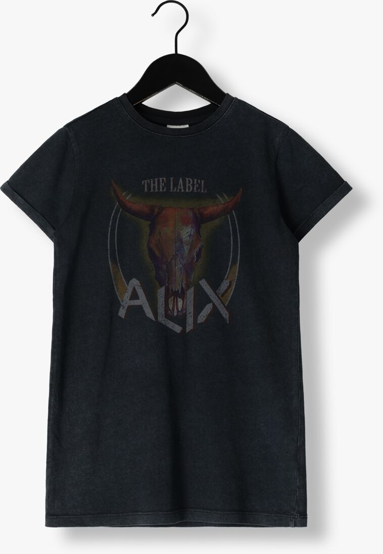 ALIX MINI donkerblauwe alix mini mini jurk knitted washed bull print t-shirt dress