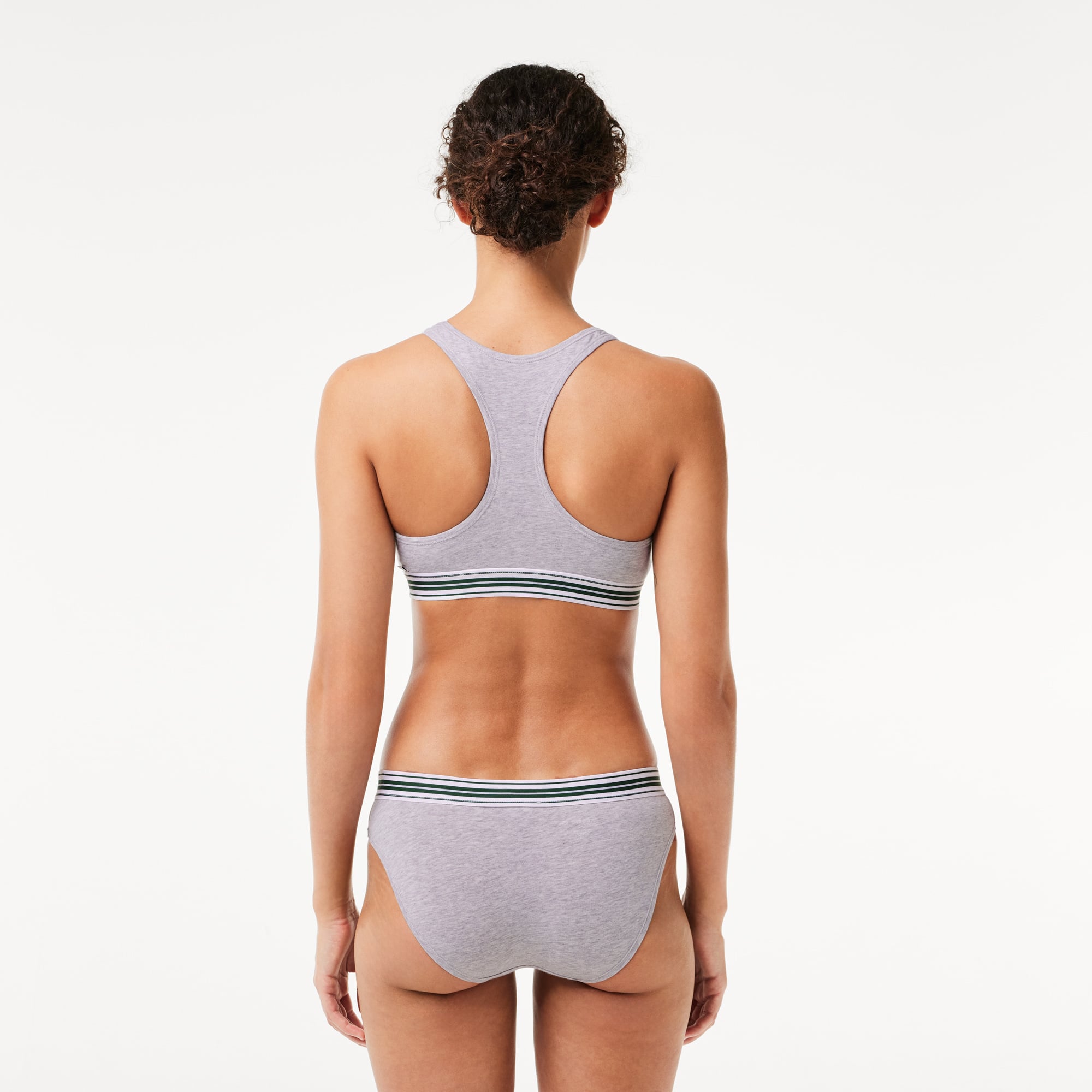 Culotte avec ceinture contrastée siglée Culottes & bas - Gris - Lacoste - Femme