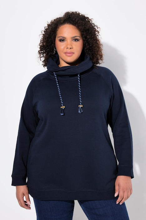 Sweatshirt, weiter Stehkragen, Taschen, Raglan-Langarm