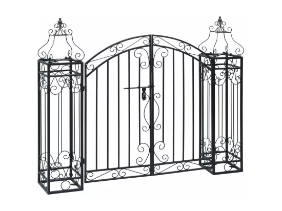 Portillon ornemental de jardin Fer forgé 122x20,5x100 cm