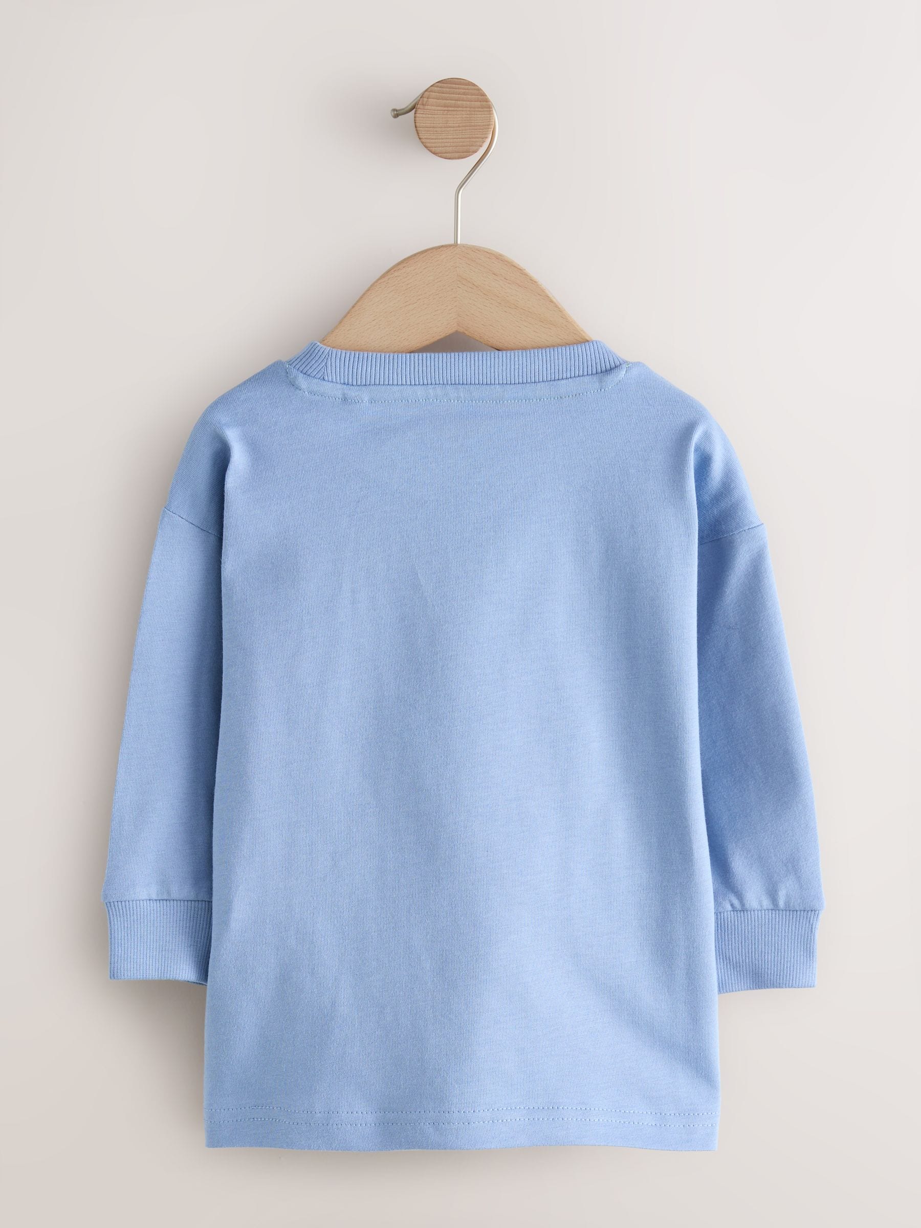 Green Farm Scene - T-shirt met applicatie en lange mouwen (3 mnd-7 jr)