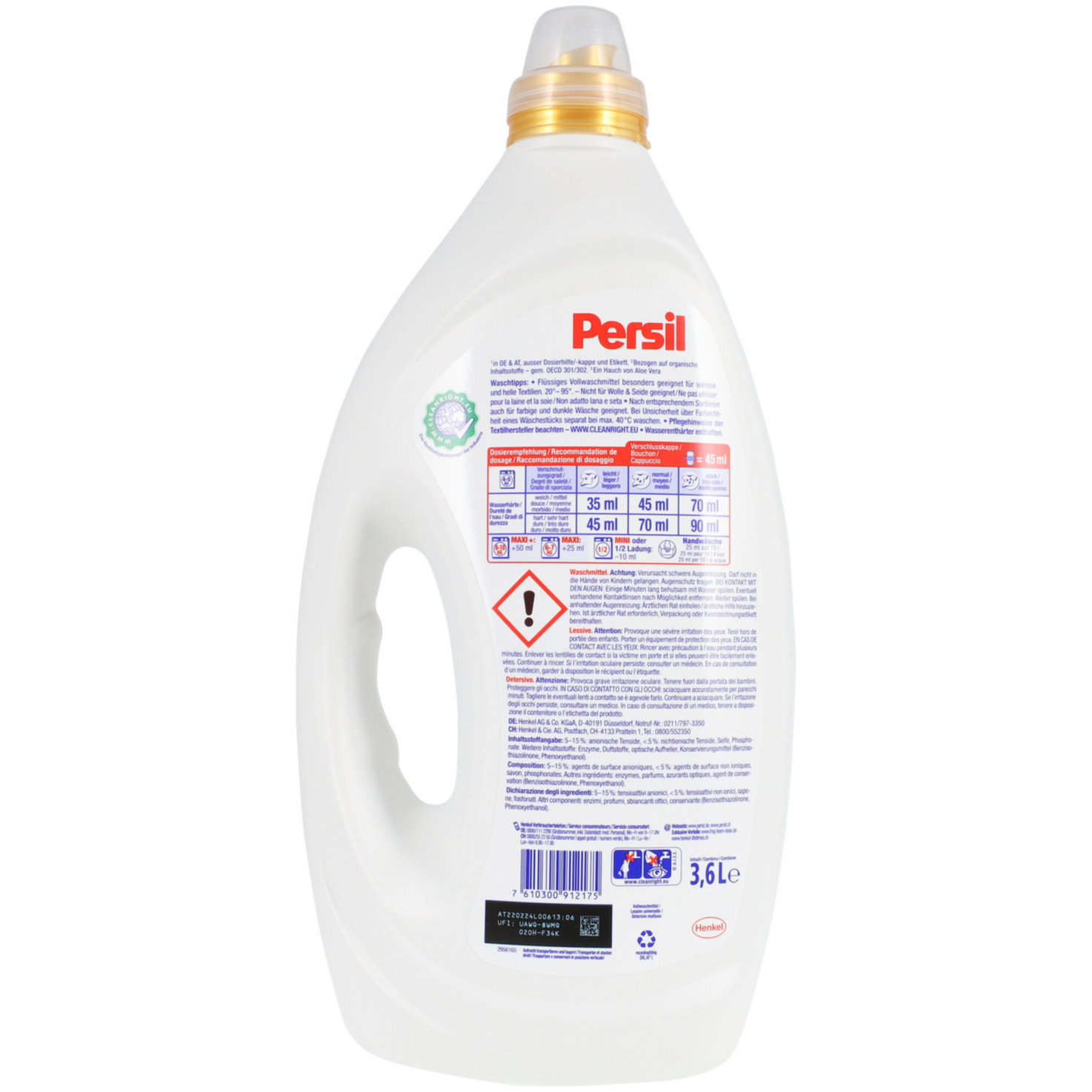 Persil Gel Sensitive 80 Waschgänge