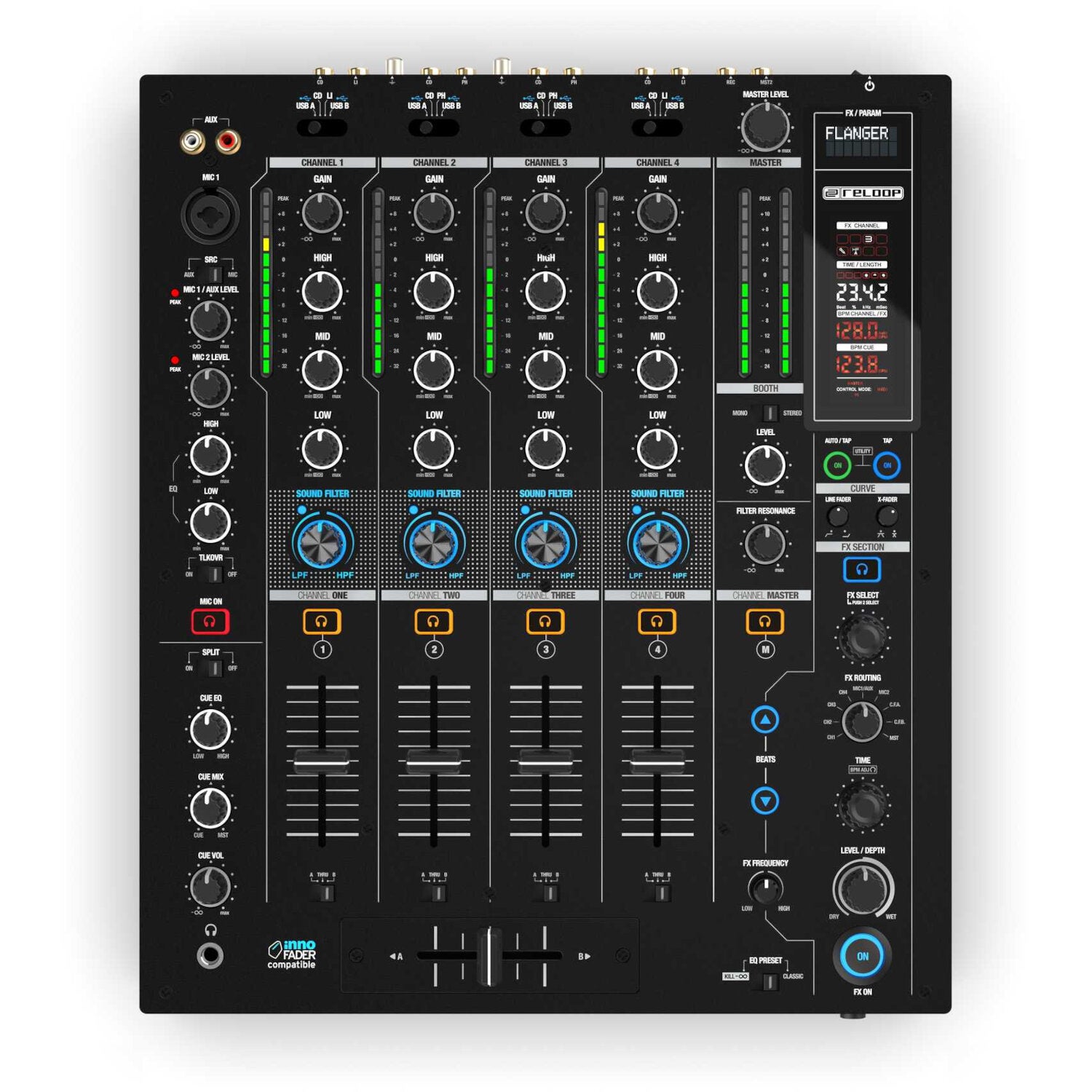 Reloop RMX-95 4+1 kanaals digitale clubmixer