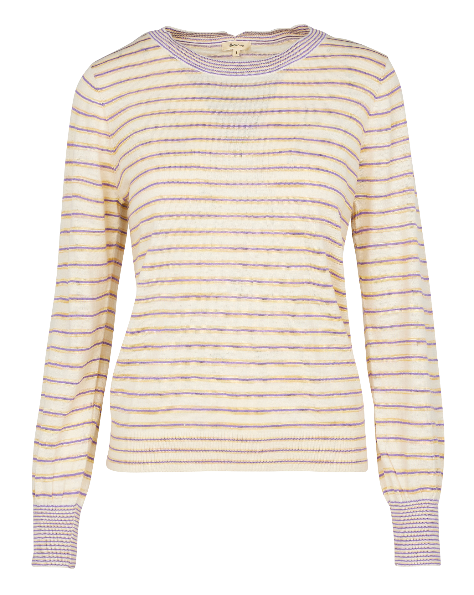 GOPSY - Pull col rond en coton mélangé| Rayé