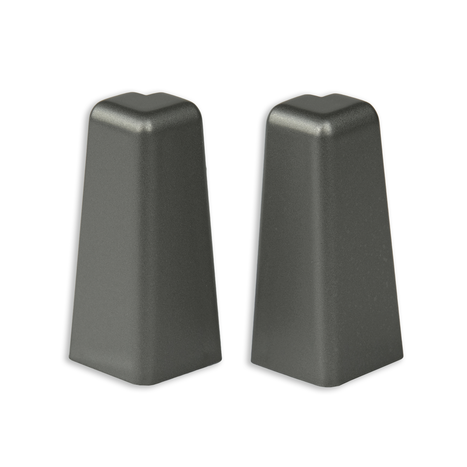 profitan 2er-Set Außenecken - Silber dunkel - für Sockelleisten: 58 mm hoch