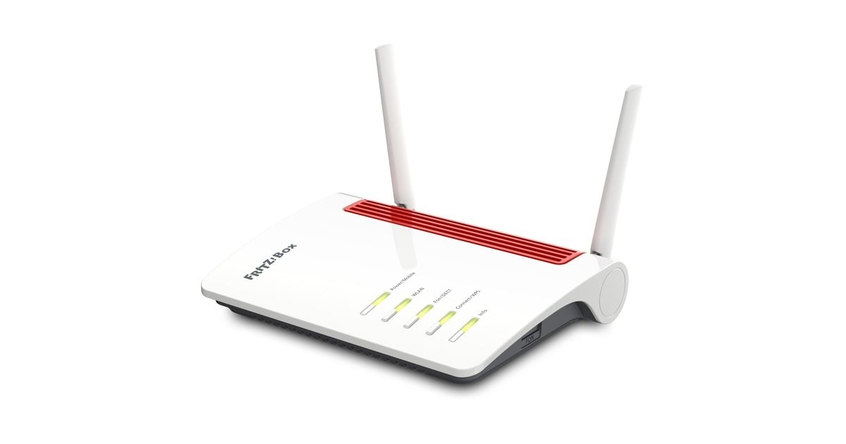 FRITZ!Box 6850 LTE International wlan lte router  (Wit/rood, 4G (LTE), 3G/3G+ (UMTS/HSPA+), Mesh Wi-Fi)