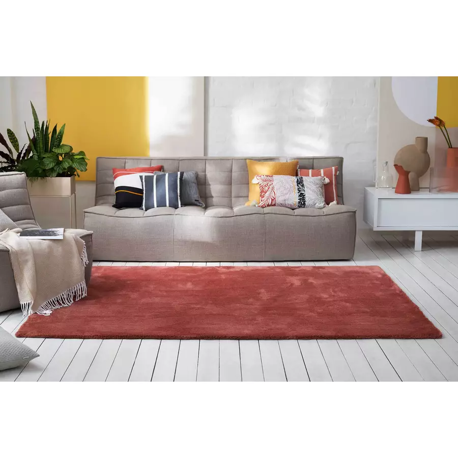 Esprit Hochflorteppich #loft ziegelrot