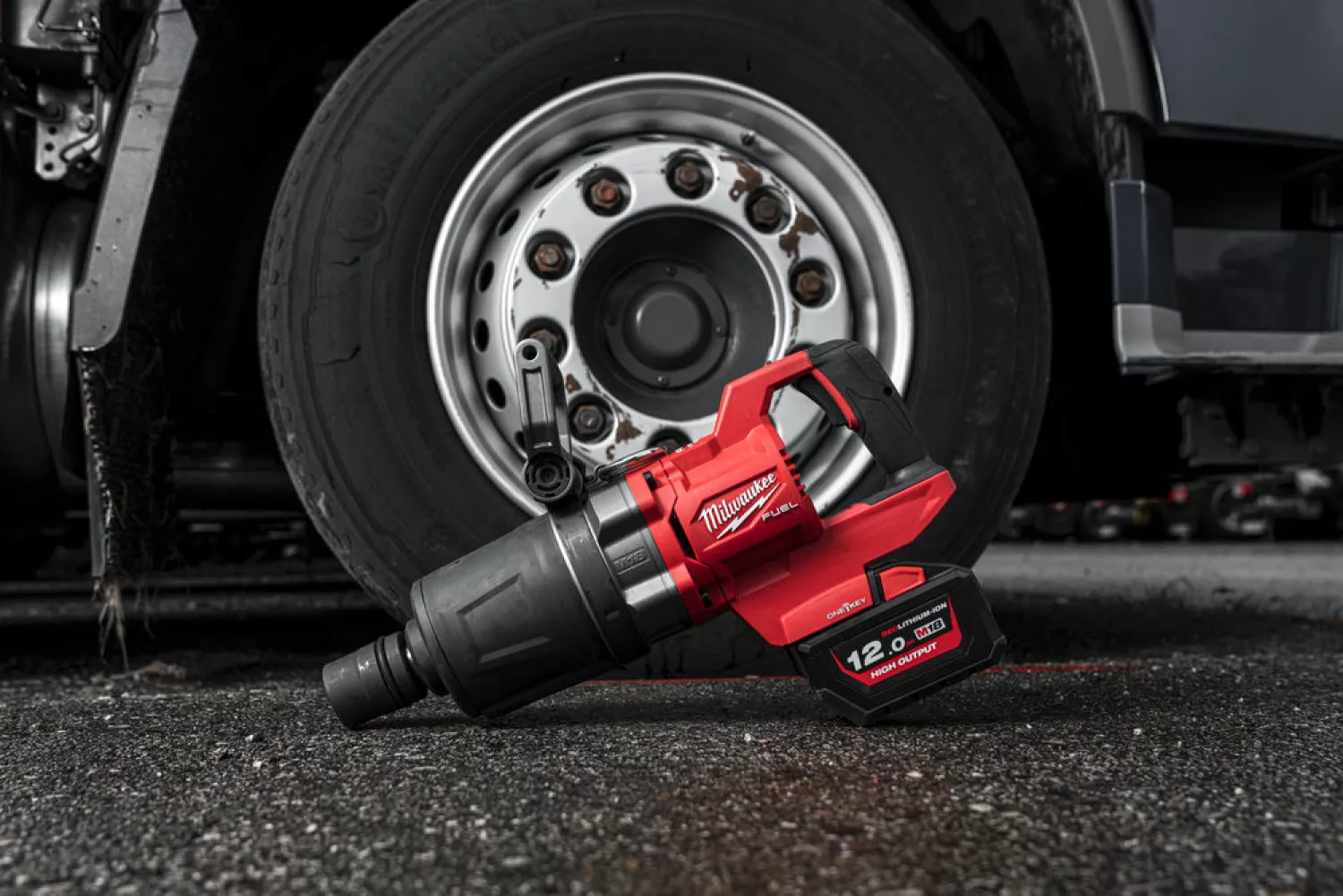 Milwaukee M18 ONEFHIWF1DS-121C 18V Li-ion accu Slagmoersleutel met frictiering set (1x 12.0Ah accu) in koffer - 1