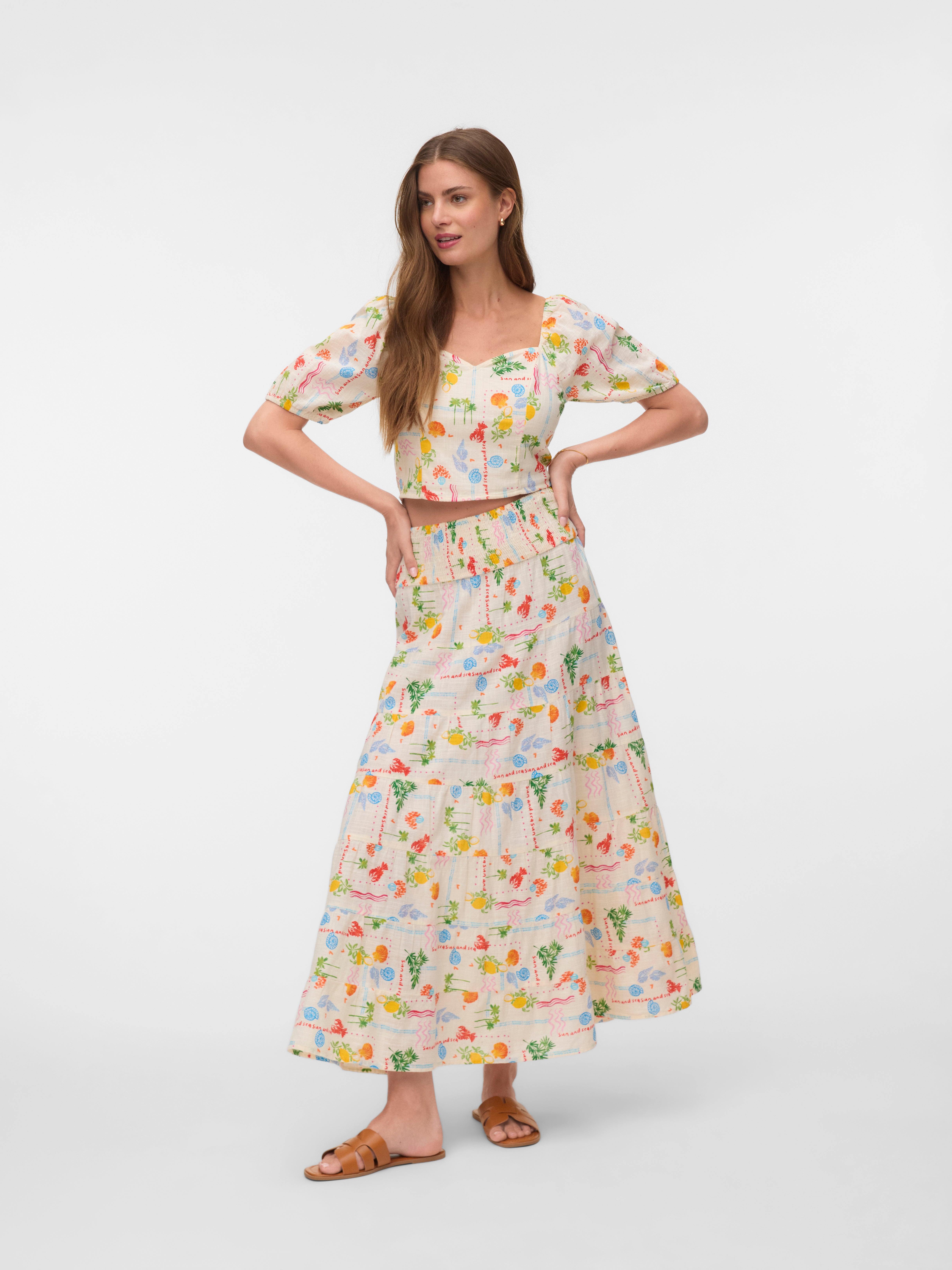 VMELENA High waist Lange rok