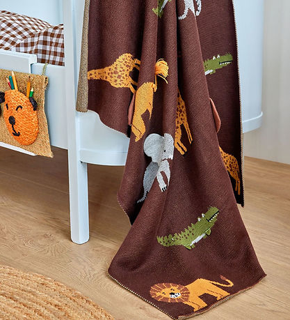 Rice Decke - Animals - Braun
