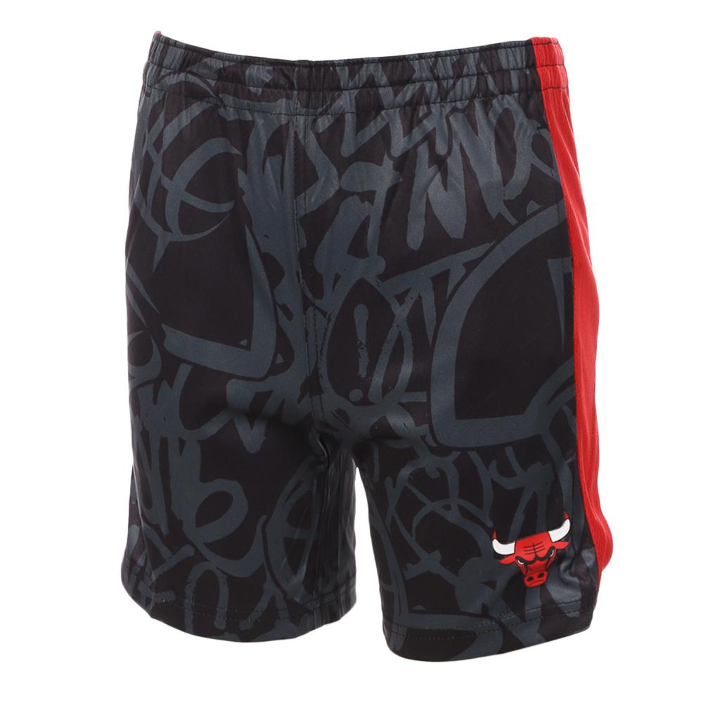 NBA Short de Basketball Gris/Rouge Garçon NBA Chicago Bulls