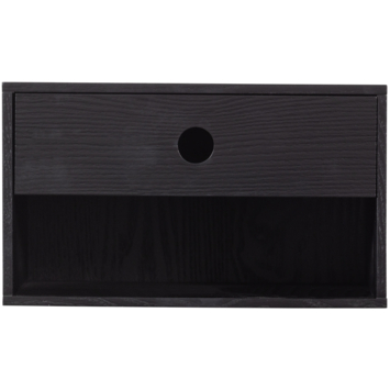 WOOOD hangend nachtkastje Nancy zwart hout 20 x 34 x 30 cm