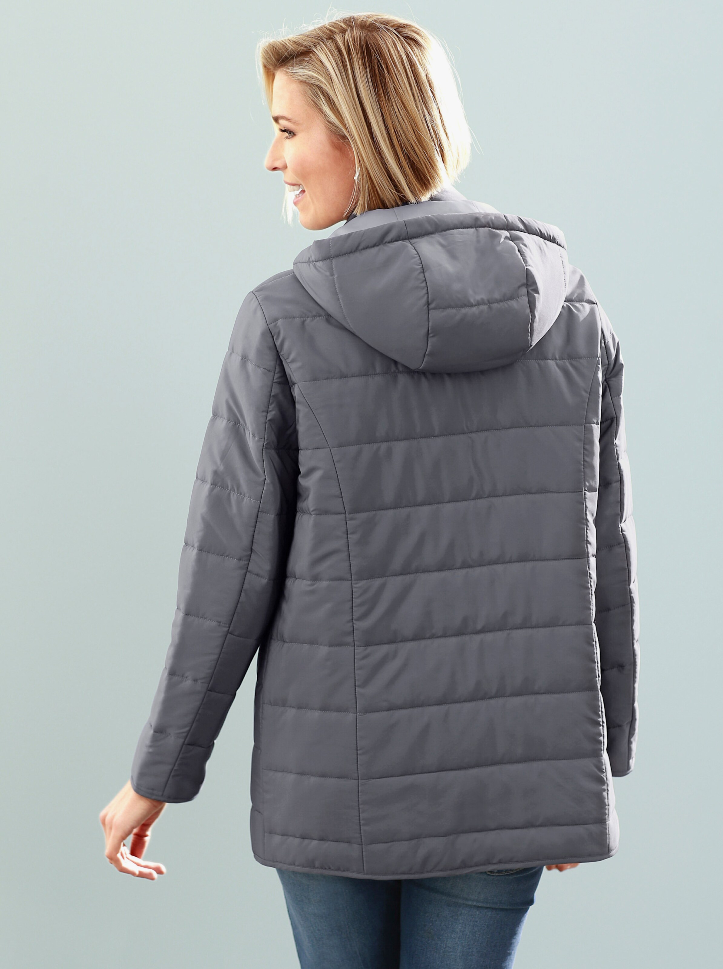 Steppjacke mit Kapuze, wärmend