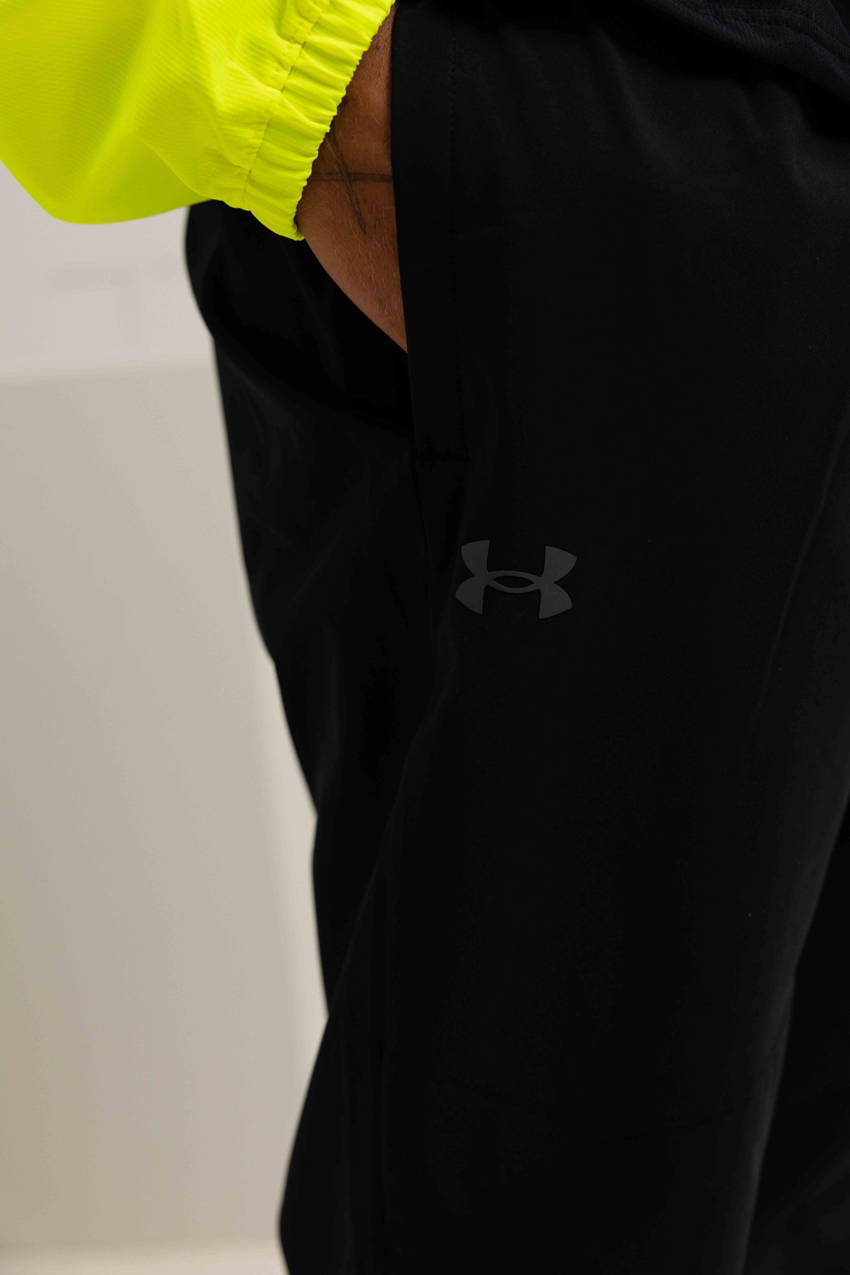 Under Armour Icon Hooded Trainingspak Heren Zwart/Wit/Geel