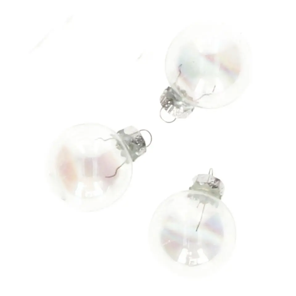 Othmar Decorations Kerstballen - glas - 16x - parelmoer - 3cm