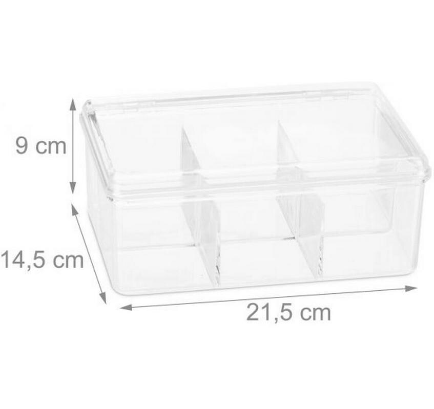 Teebeutel-Box TransparentTeeorganizer für die Teebeutel